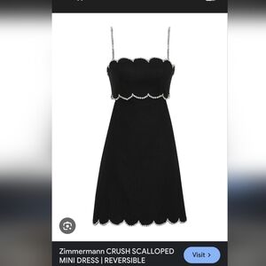 Zimmermann Crushed Scalloped Mini Dress Size 1